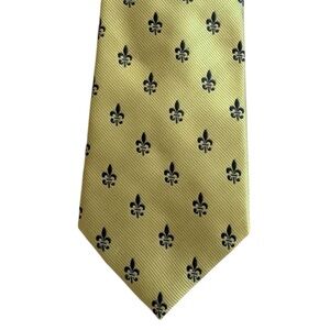 Fleur De Lis Black & Gold Tie